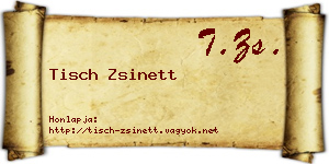 Tisch Zsinett névjegykártya